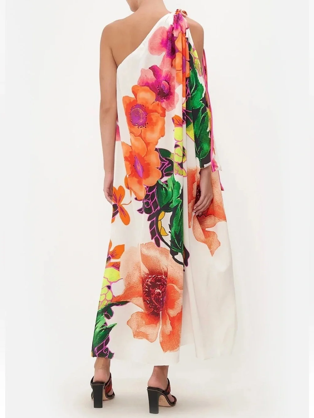 NWT CAMILLA Asymmetric Hardware Kaftan “Pretty As A Poppy” 100% Silk Crystal S/M - Picture 3 of 10